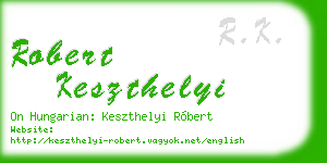robert keszthelyi business card
